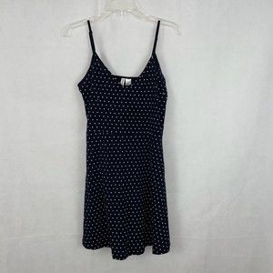 H&M Divide Navy/White Polka Dot Dress Size M